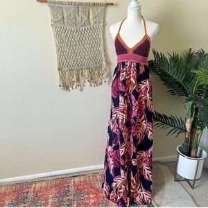 Boho Mossimo Crochet Top Maxi Dress